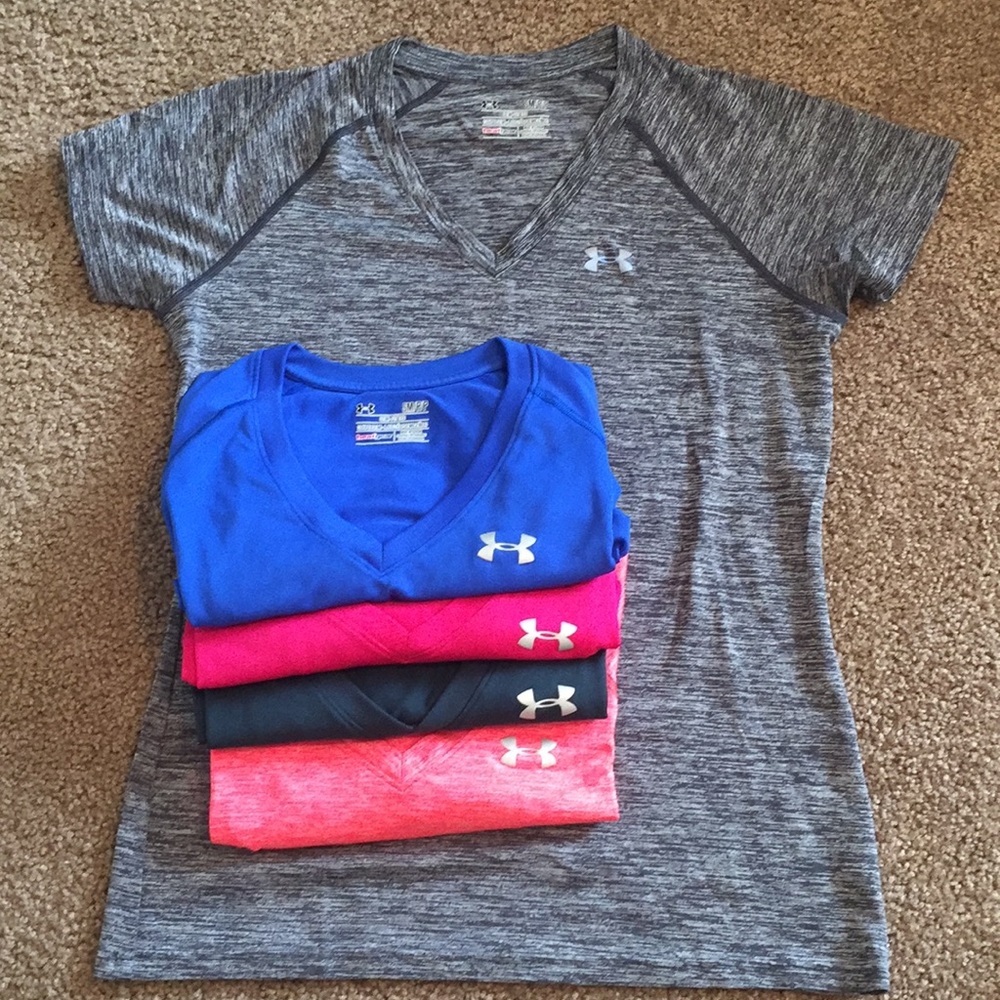 Under Armour heat gear v necks